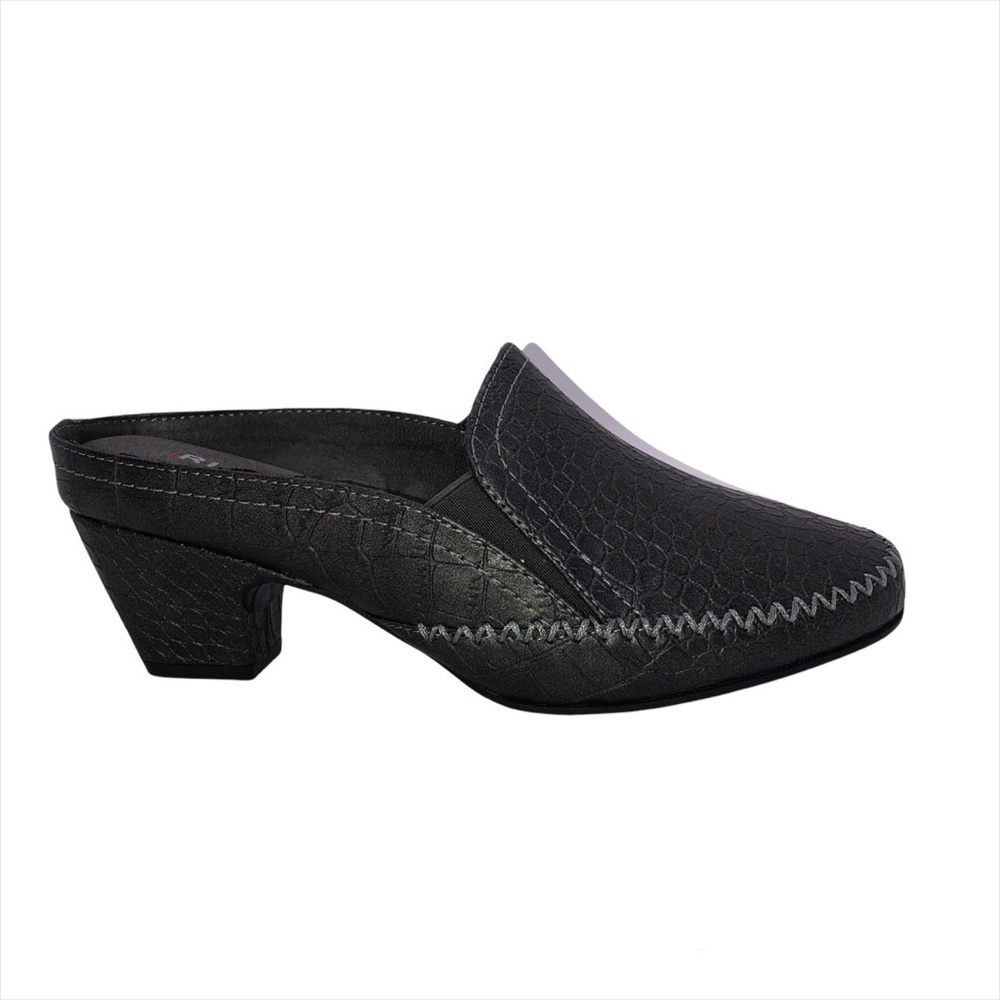 RIALTO Comfort Vette Croc Embossed Faux Leather Mules-7W - Picture 14 of 16